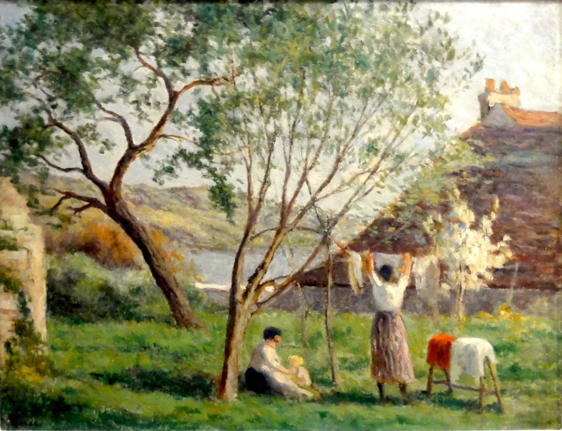 Rolleboise, le jardin du printemps - Maximilien Luce image 1 copie de tableau peinte à la main