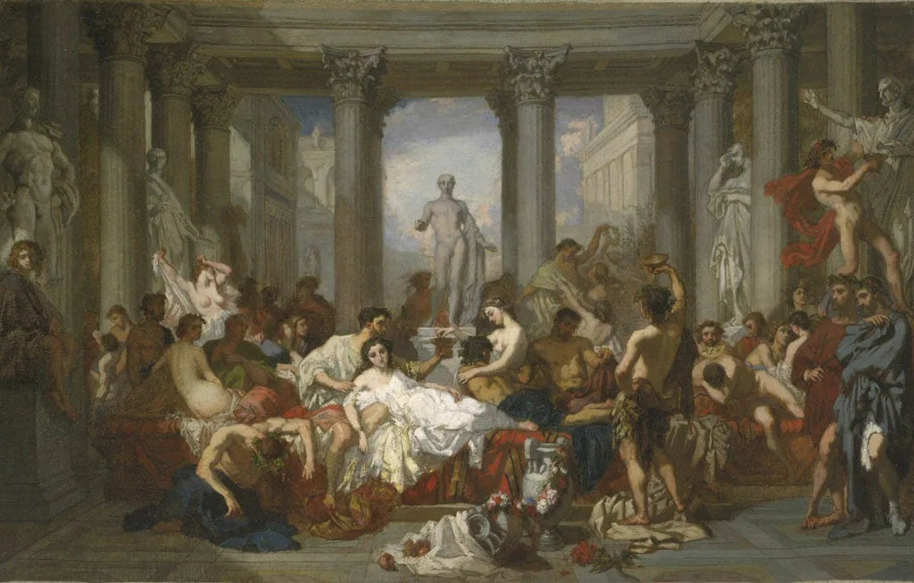 Romains de la décadence - Thomas Couture image 1 copie peinte à la main à l’huile