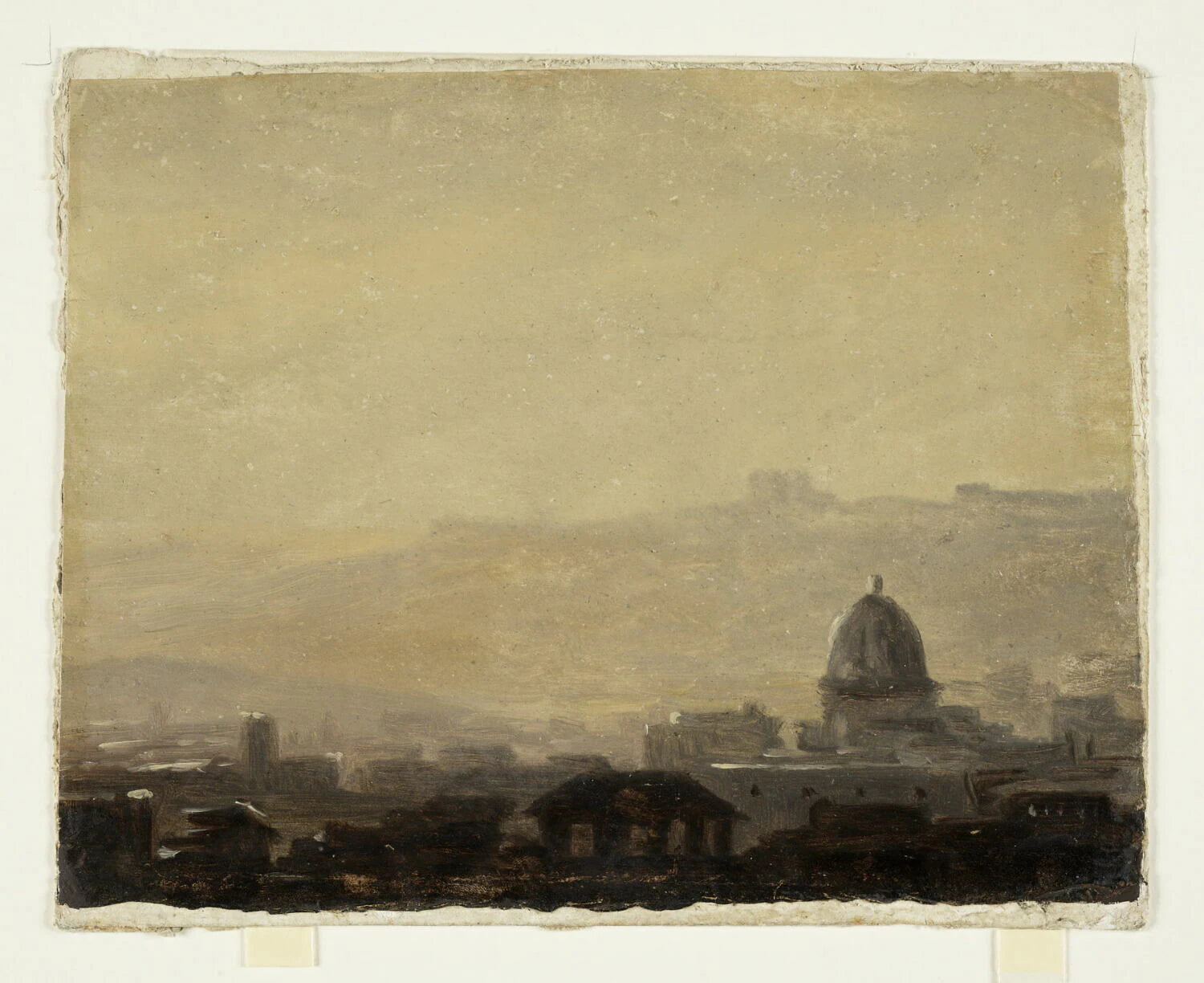Rome : maisons dominées par un dôme - Pierre de Valenciennes