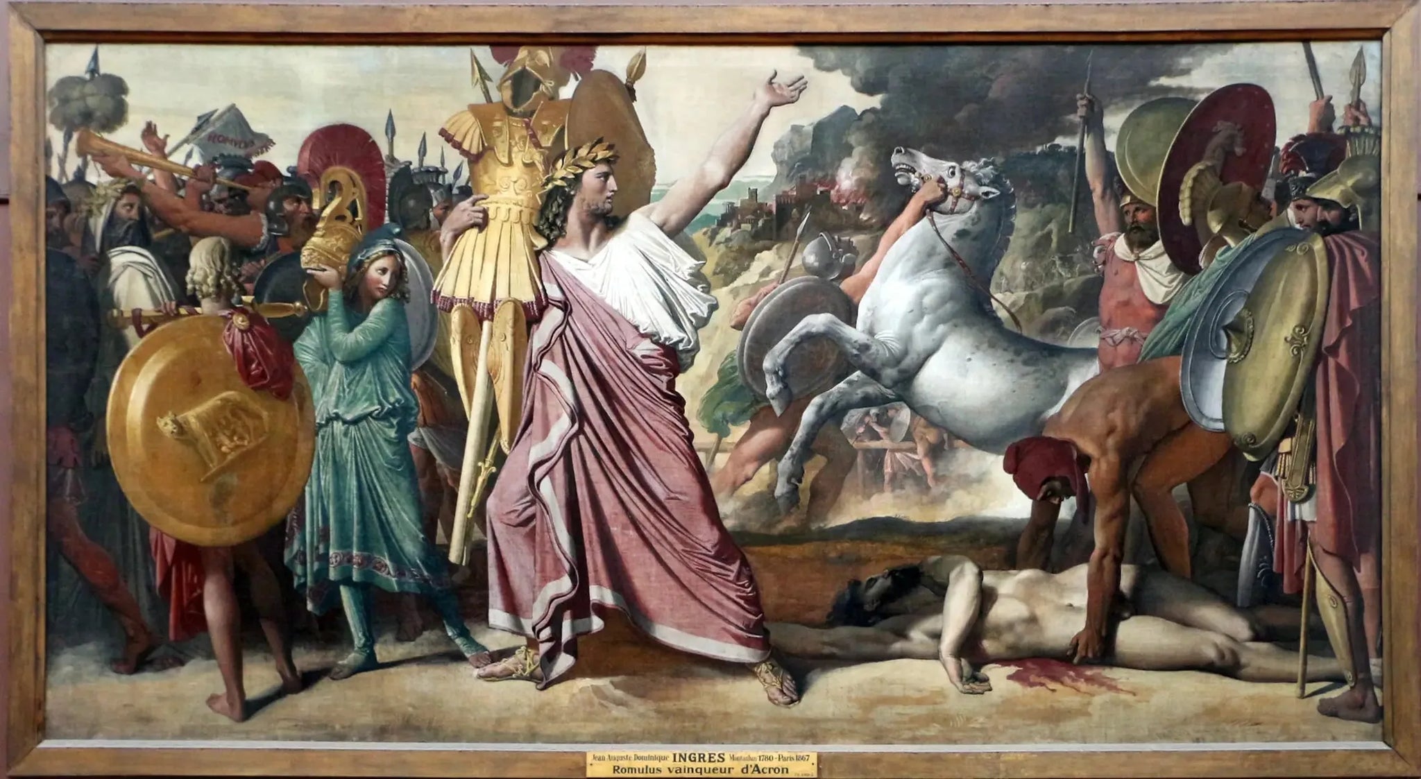 Romulus, vainqueur d'Acron - Jean-Auguste-Dominique Ingres image 1 copie peinte à la main à l’huile
