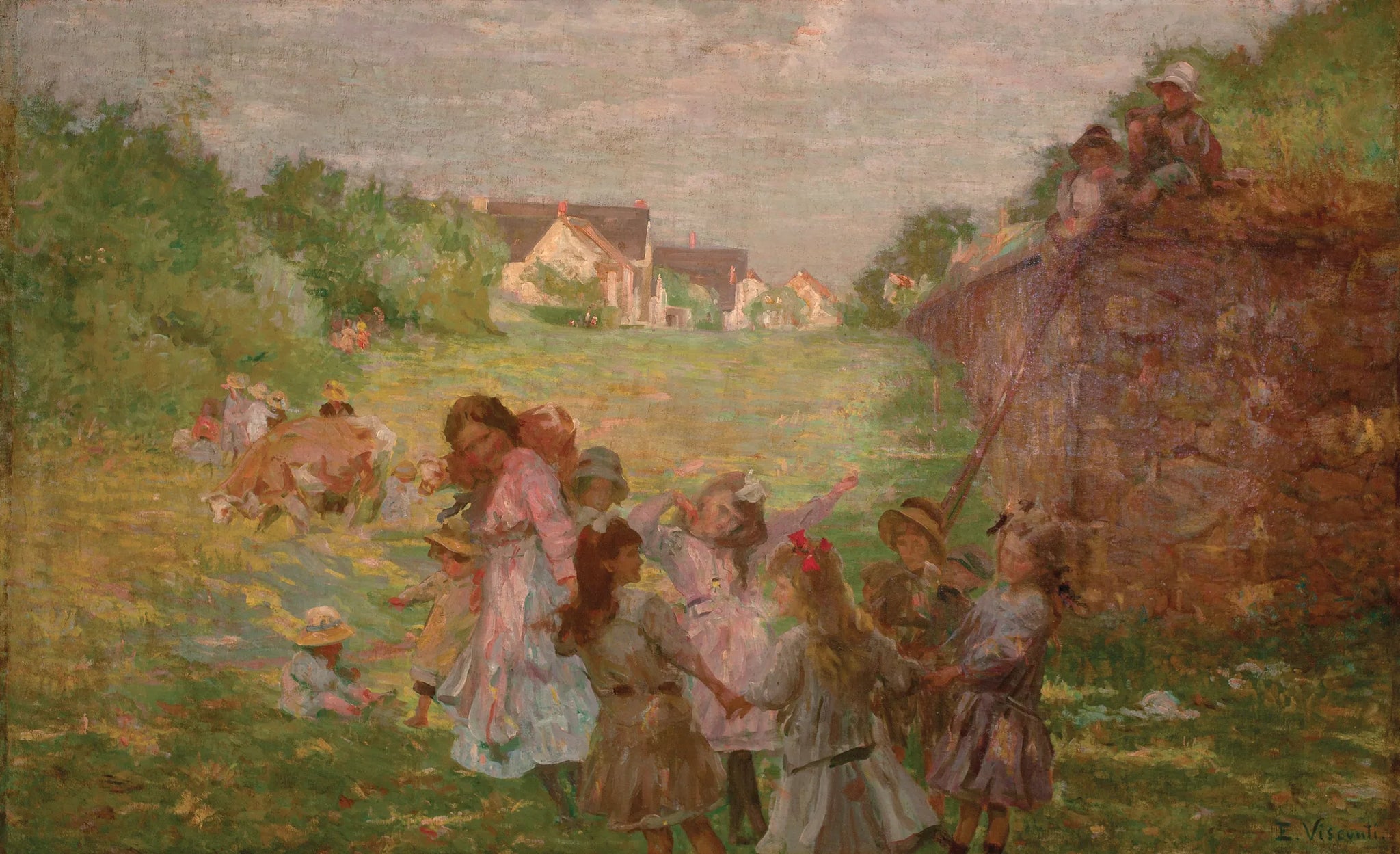 Ronda de crianças - Eliseu Visconti image 1 tableau peint à l’huile sur toile