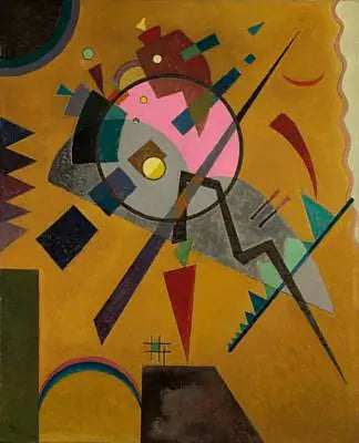 Rose avec Gris - Vassily Kandinsky image 1 reproduction artisanale de tableau