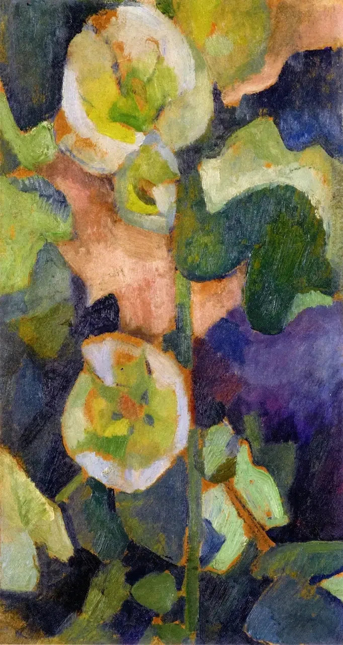Rose trémière blanche - Robert Delaunay image 1 reproduction d’œuvre d’art à l’huile
