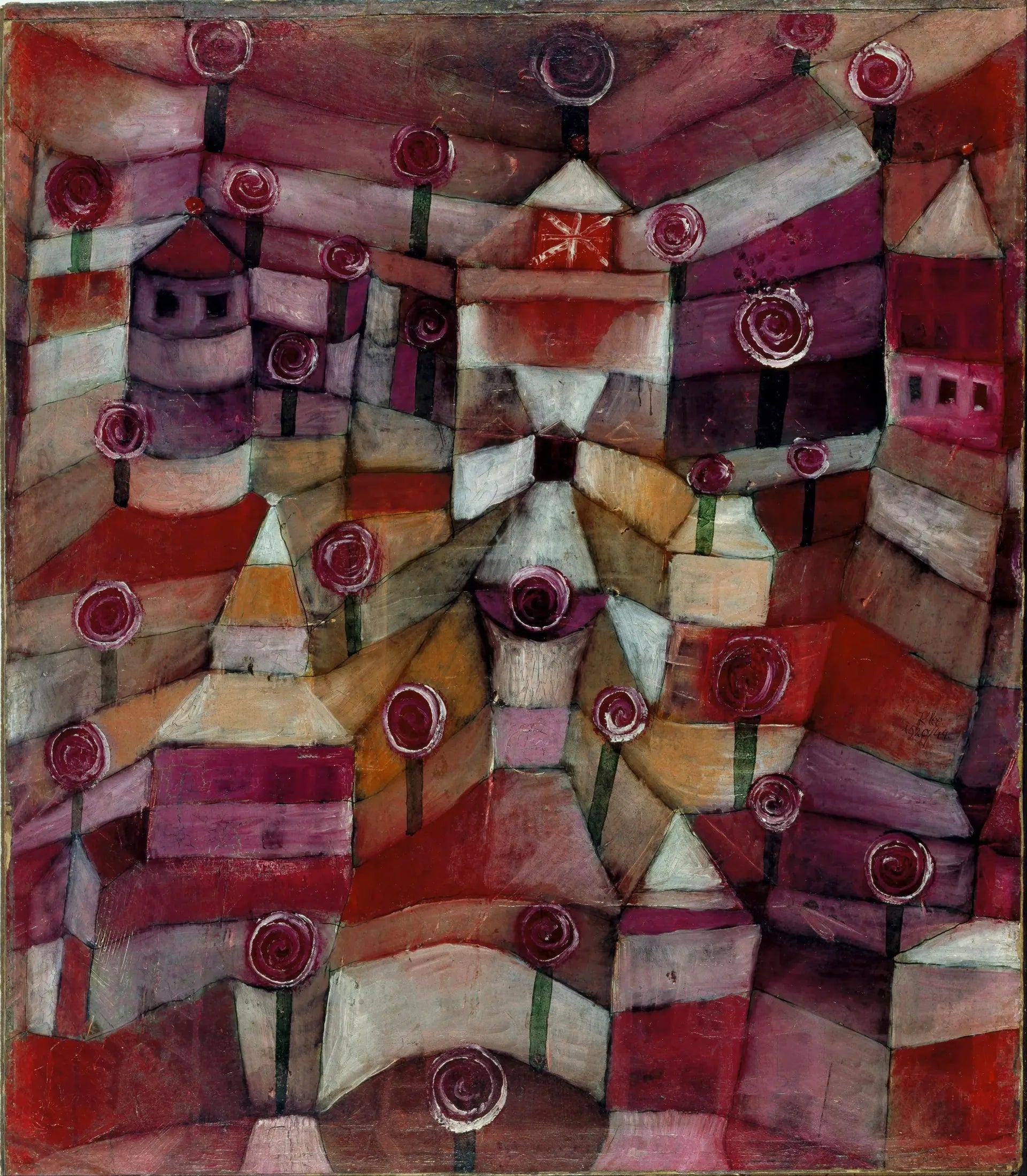 Roseraie - Paul Klee image 1 reproduction de peinture à l’huile