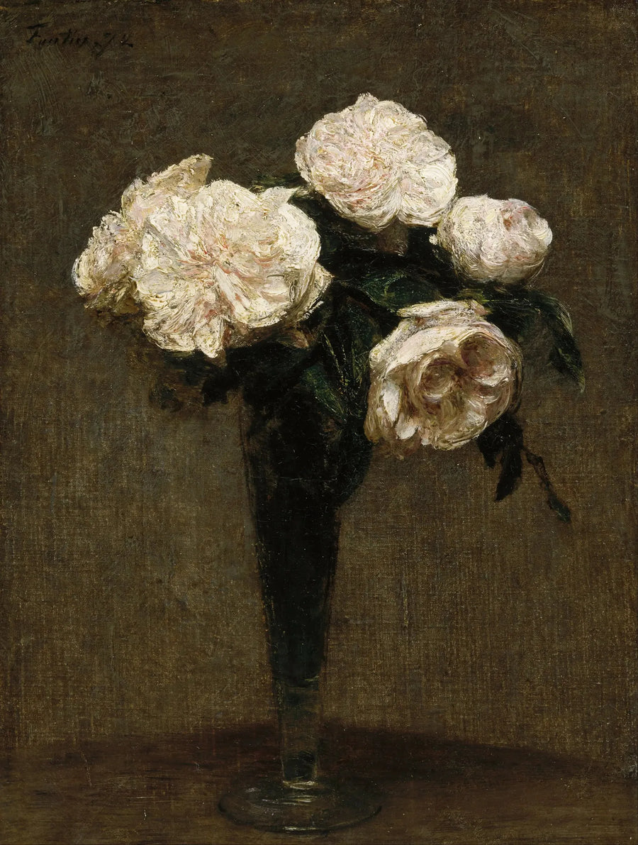 Roses dans un vase - Henri Fantin-Latour image 1 reproduction réalisée par Alpha Reproduction