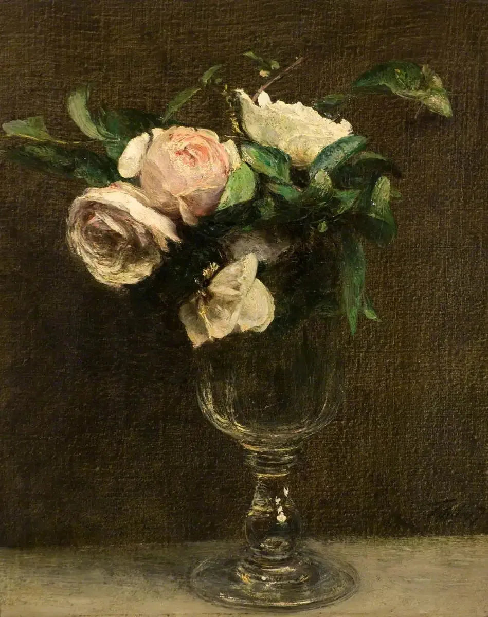 Roses - Henri Fantin-Latour image 1 reproduction de peinture à l’huile