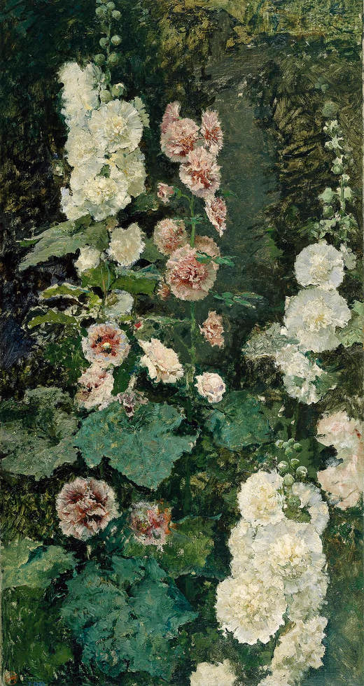 Roses trémières - Marià Fortuny