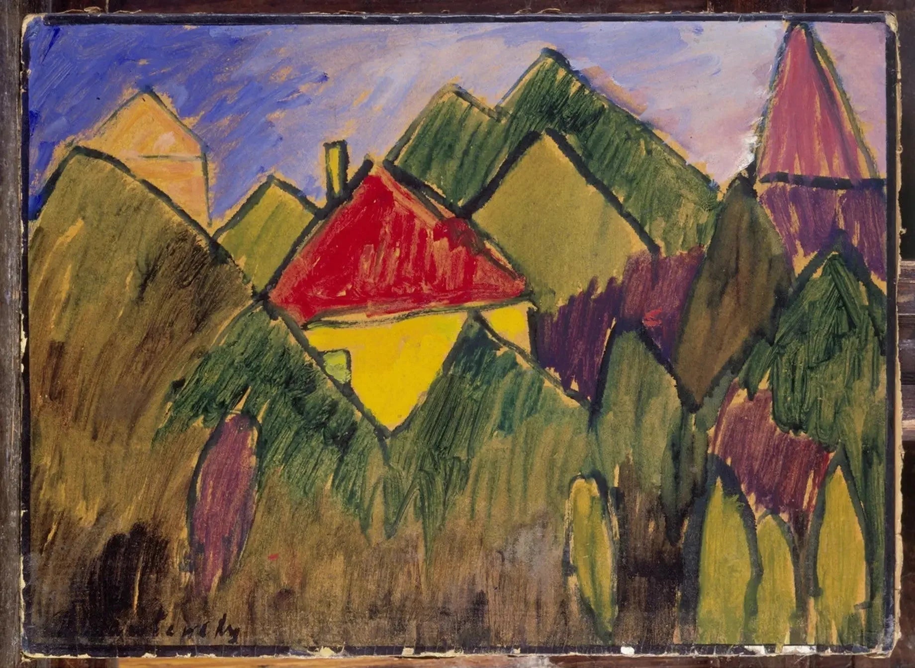 Rote Giebel / Rote Dächer - Alexej von Jawlensky image 1 reproduction artisanale de tableau