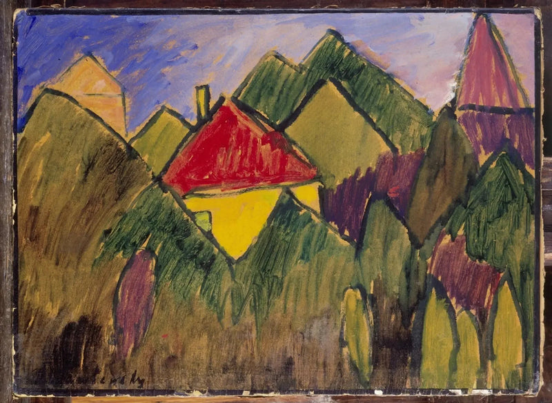 Rote Giebel / Rote Dächer - Alexej von Jawlensky