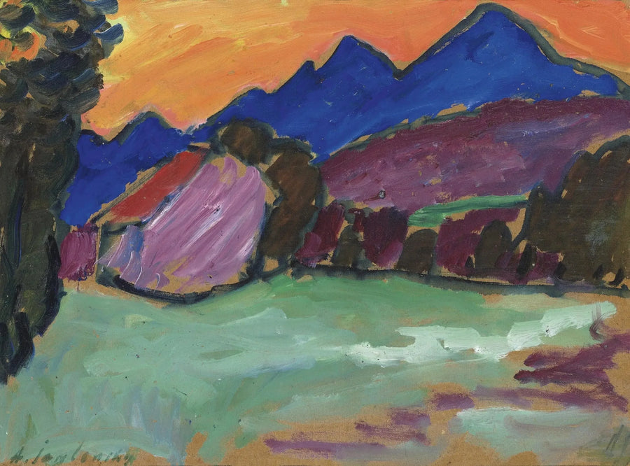 Roter Abend - Blaue Berge - Alexej von Jawlensky