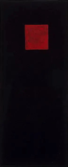 Rotes Quadrat auf Schwarz - Kazimir Malevich image 1 copie peinte à la main à l’huile