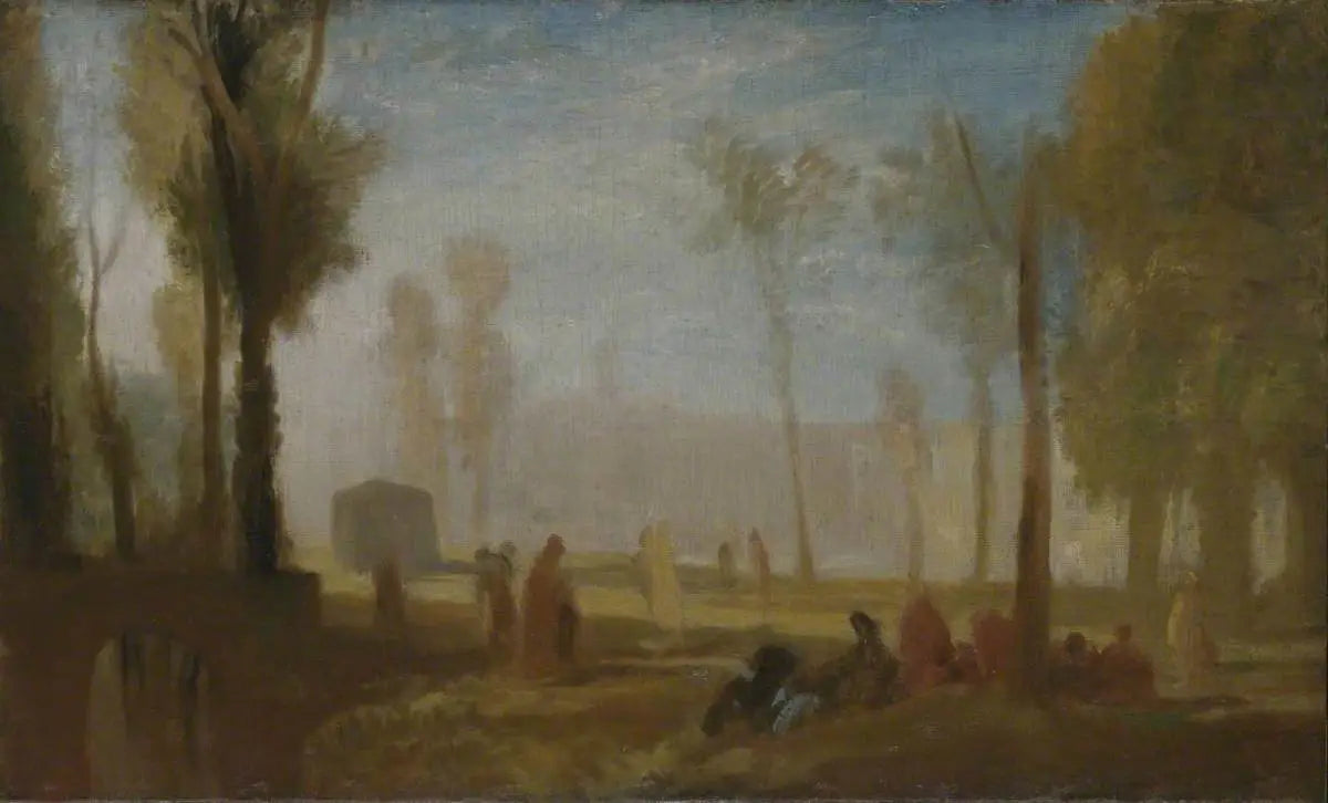 Rouen: A View from the Left Bank in the Faubourg St-Sever - J. M. W. Turner image 1 reproduction de peinture à l’huile