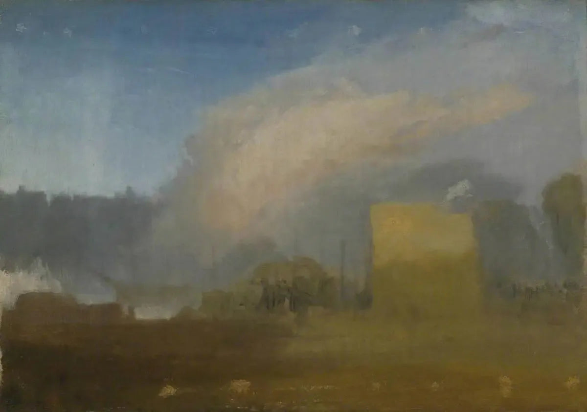 Rouen: The Left Bank, with Shipping Beyond - J. M. W. Turner image 1 copie de tableau peinte à la main