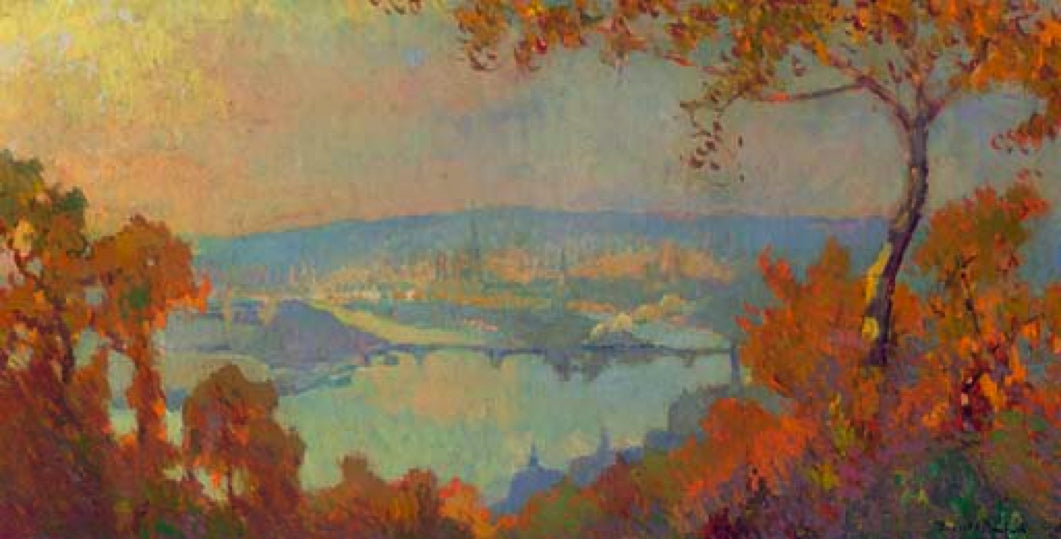 Rouen, vue de la Seine - Robert Antoine Pinchon image 1 tableau peint à l’huile sur toile