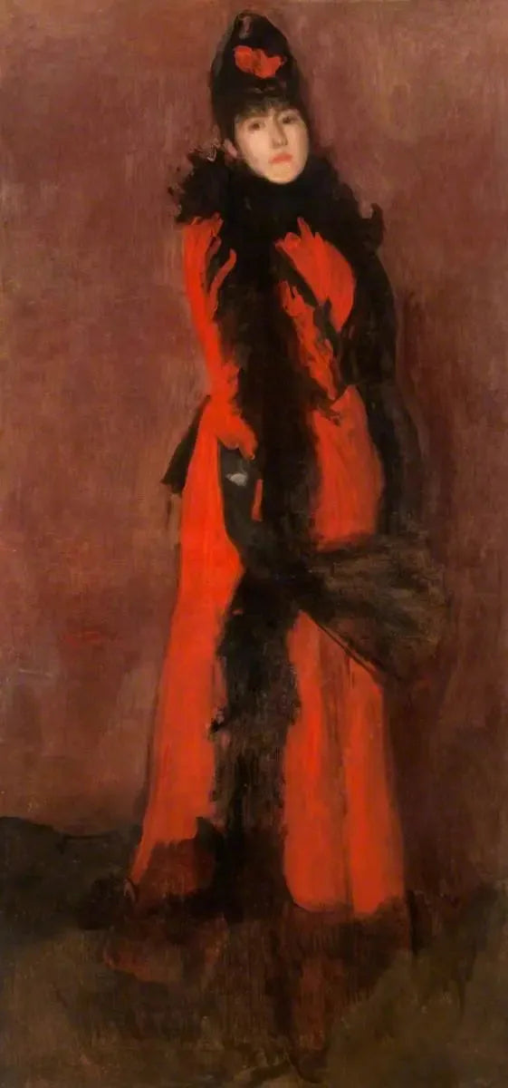 Rouge et Noir : Le Fan - James Abbott McNeill Whistler image 1 reproduction de peinture à l’huile