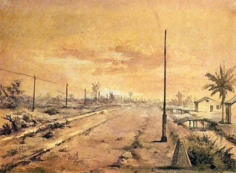 Route de Guararapes - Victor Meirelles image 1 copie de tableau peinte à la main