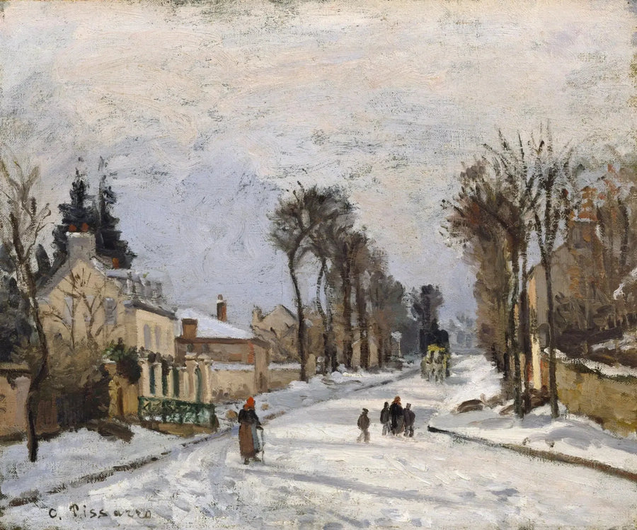Route de Versailles à Louveciennes, effet de neige - Camille Pissarro