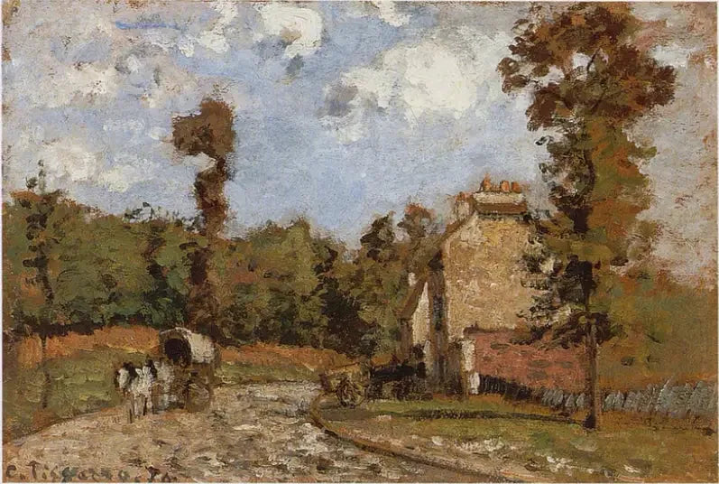 Route de Versailles, Marly-le-Roi - Camille Pissarro image 1 reproduction de peinture à l’huile