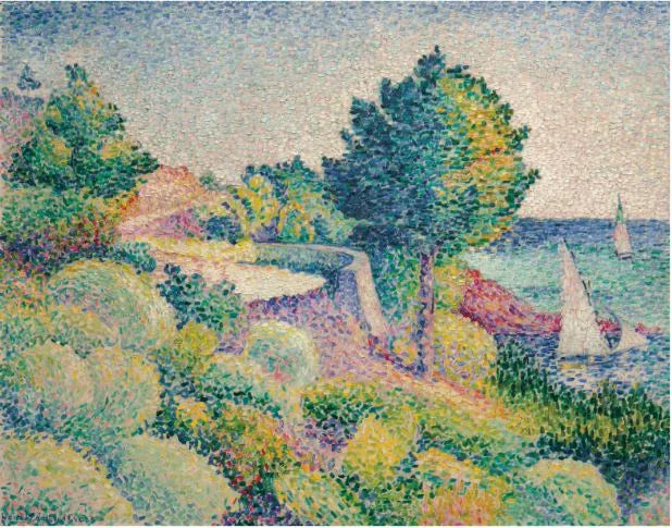 Route du Lavandou vers Saint-Clair - Henri-Edmond Cross image 1 reproduction de peinture à l’huile