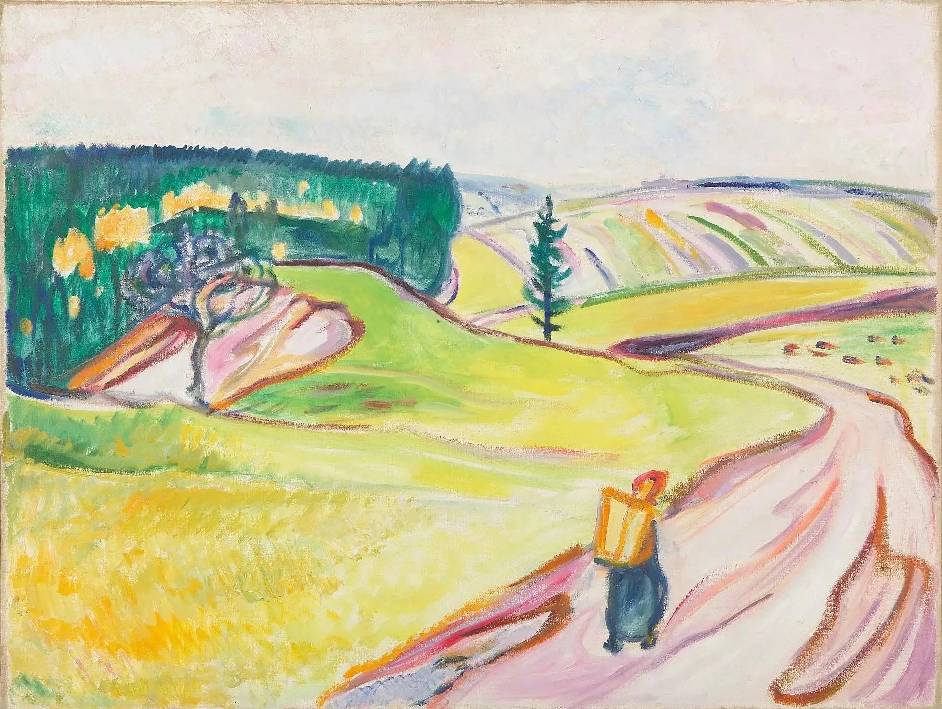 Route en Thuringe - Edvard Munch image 1 copie peinte à la main à l’huile
