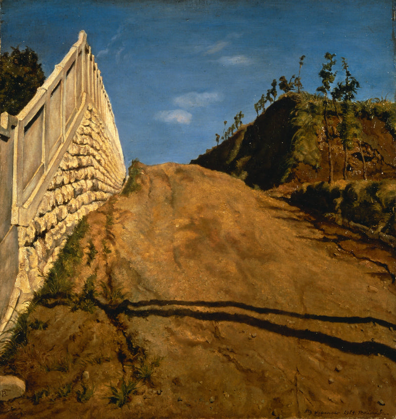 Route taillée dans la colline - Kishida Ryūsei