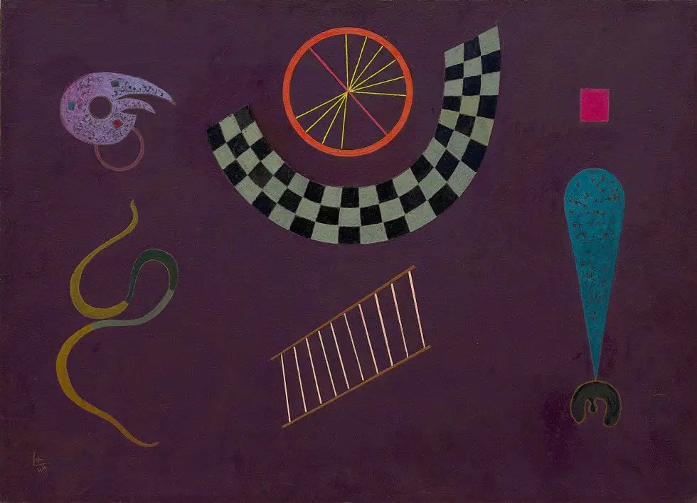 Ruban aux carrés - Vassily Kandinsky image 1 tableau peint à l’huile sur toile