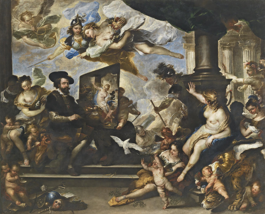 Rubens peignant "L'Allégorie de la Paix" - Luca Giordano