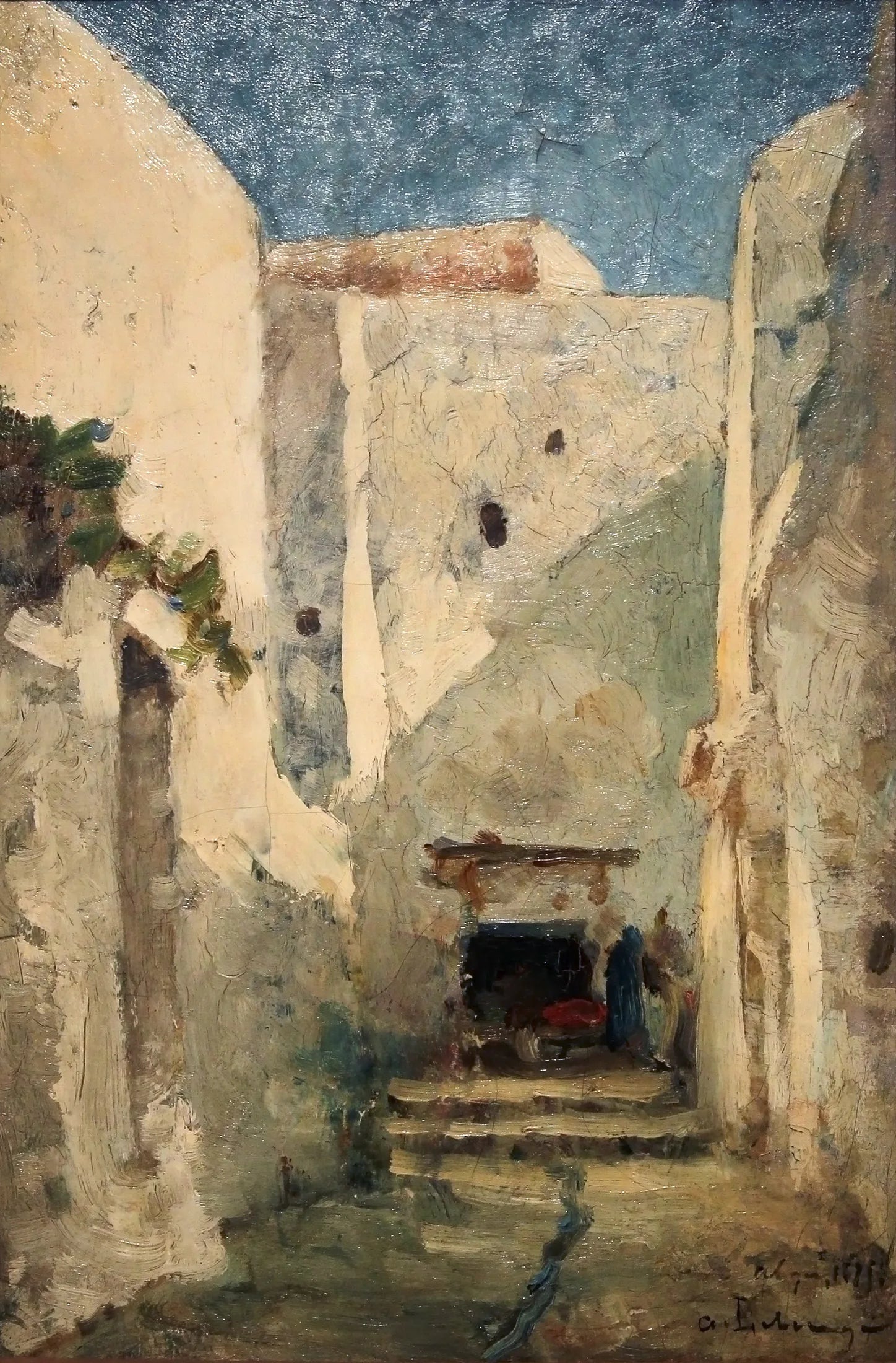 Rue à Alger - Albert Lebourg image 1 copie peinte à la main à l’huile