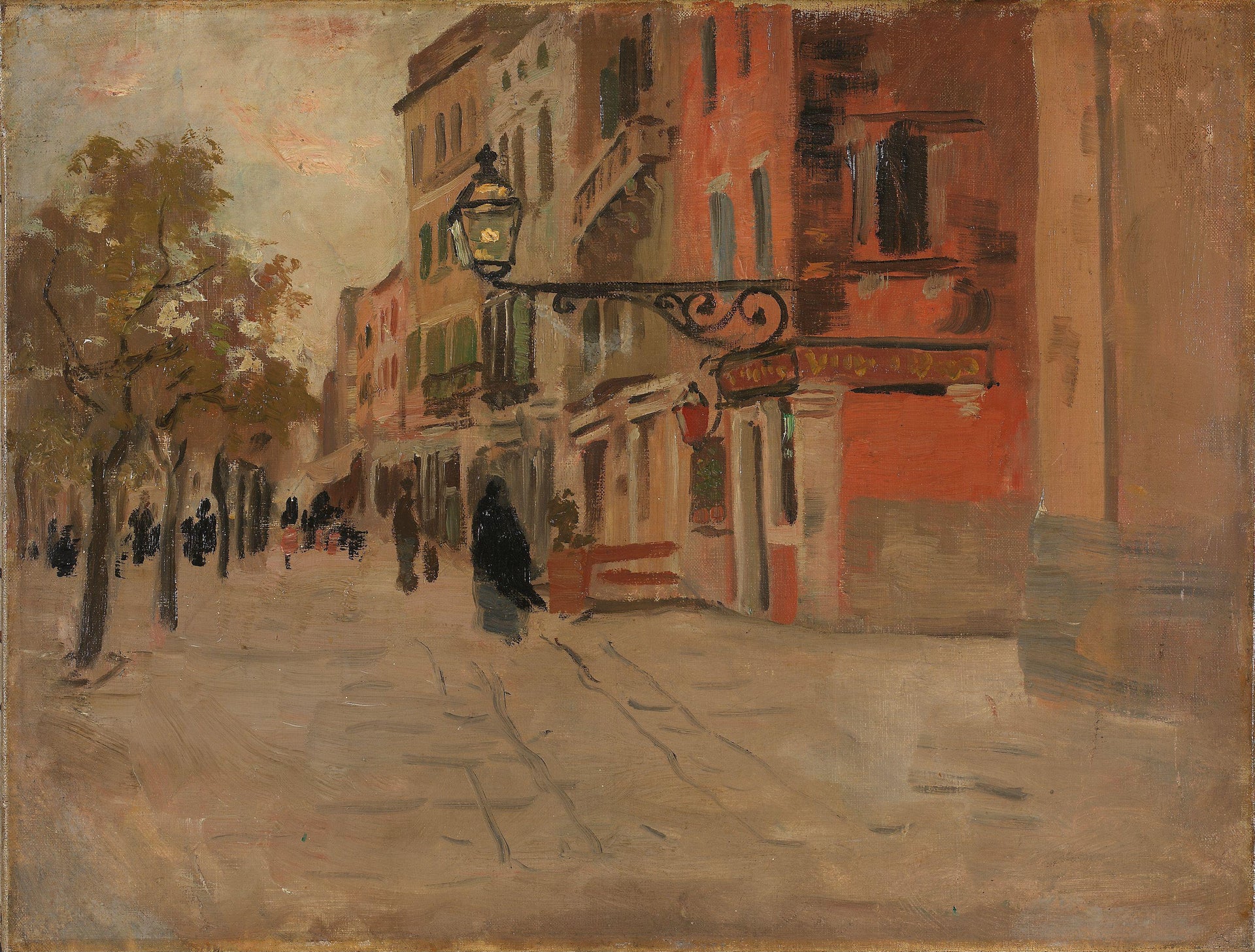 Rue à Venise - Frits Thaulow image 1 copie de tableau peinte à la main