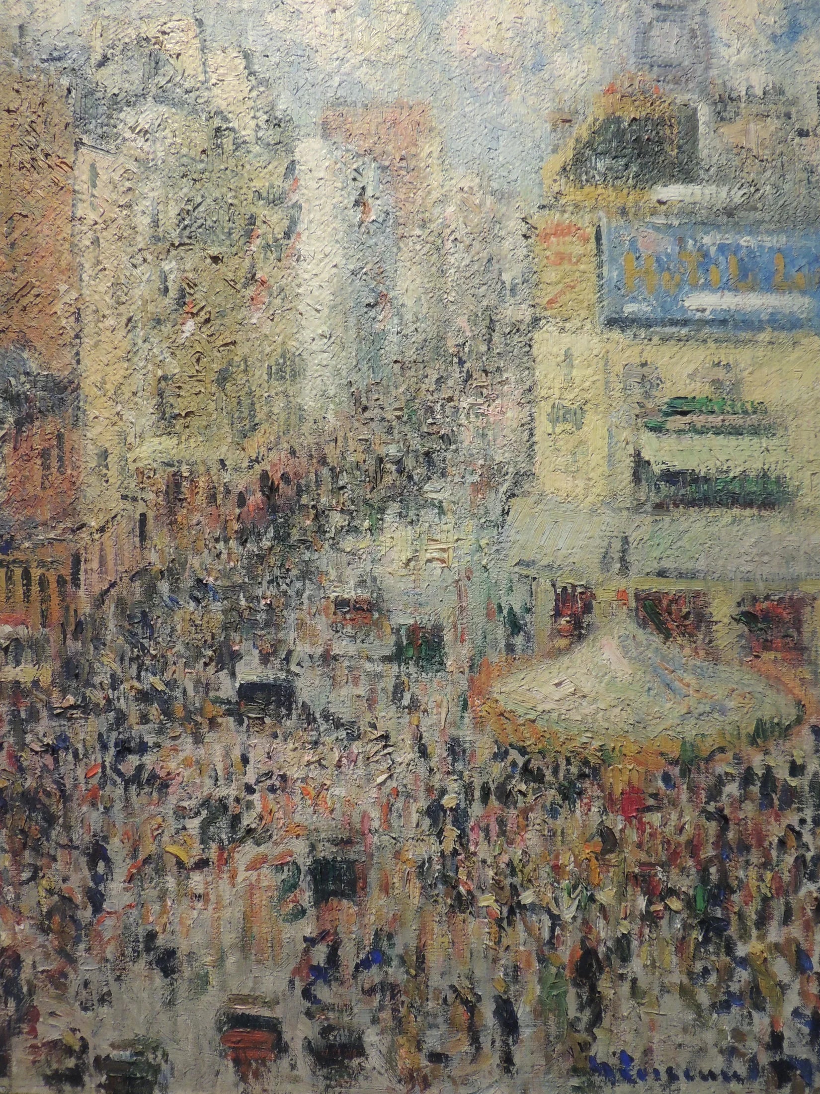 Rue Clignancourt à Paris, le 14 juillet 1926 - Gustave Loiseau image 1 reproduction artisanale de tableau