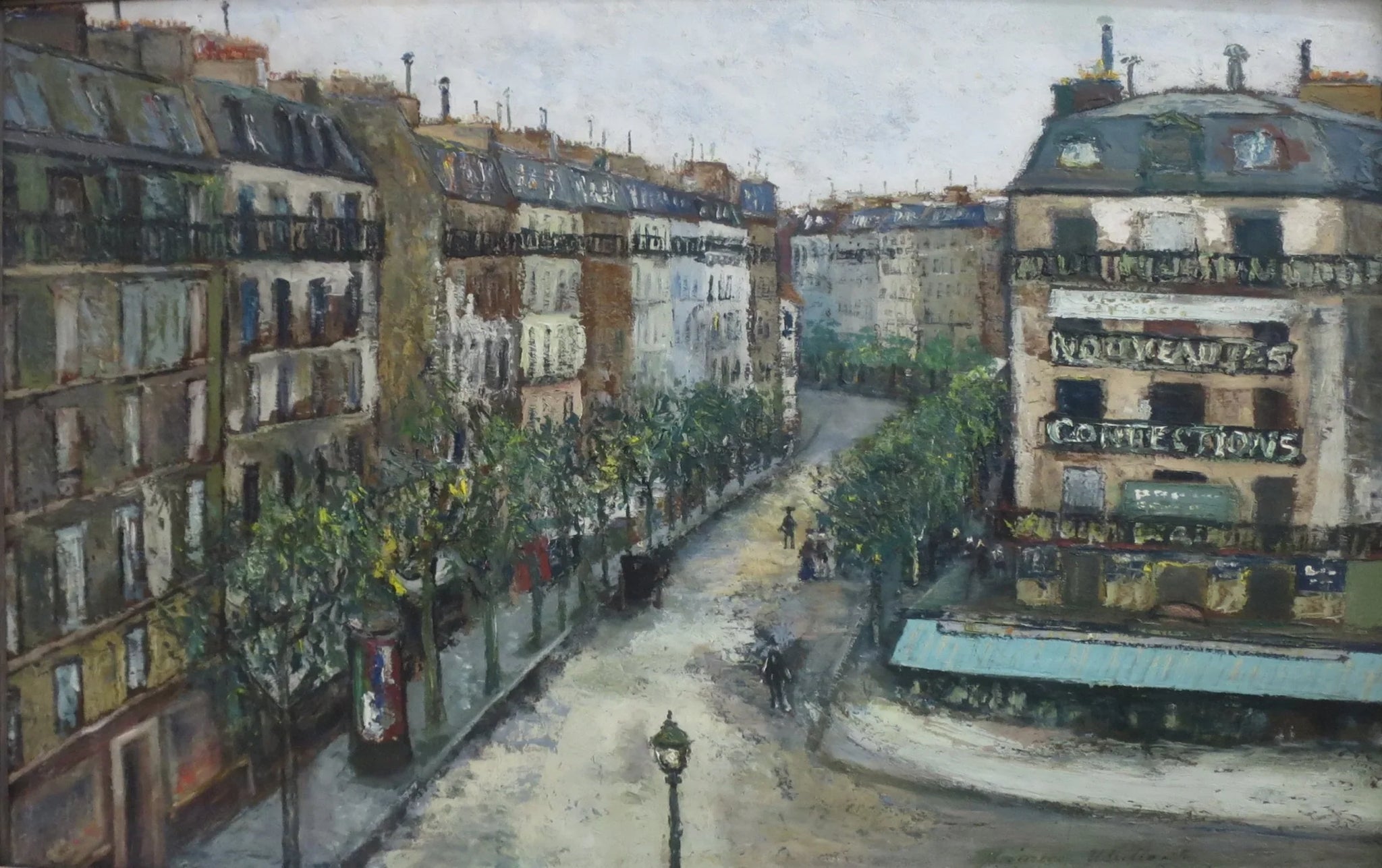 Rue Custine à Montmartre - Maurice Utrillo image 1 reproduction artisanale de tableau