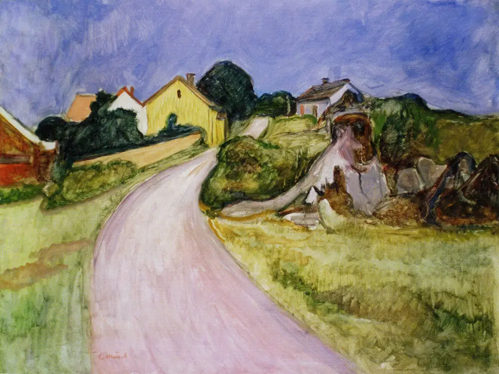 rue d'Åsgårdstrand - Edvard Munch image 1 reproduction artisanale de tableau