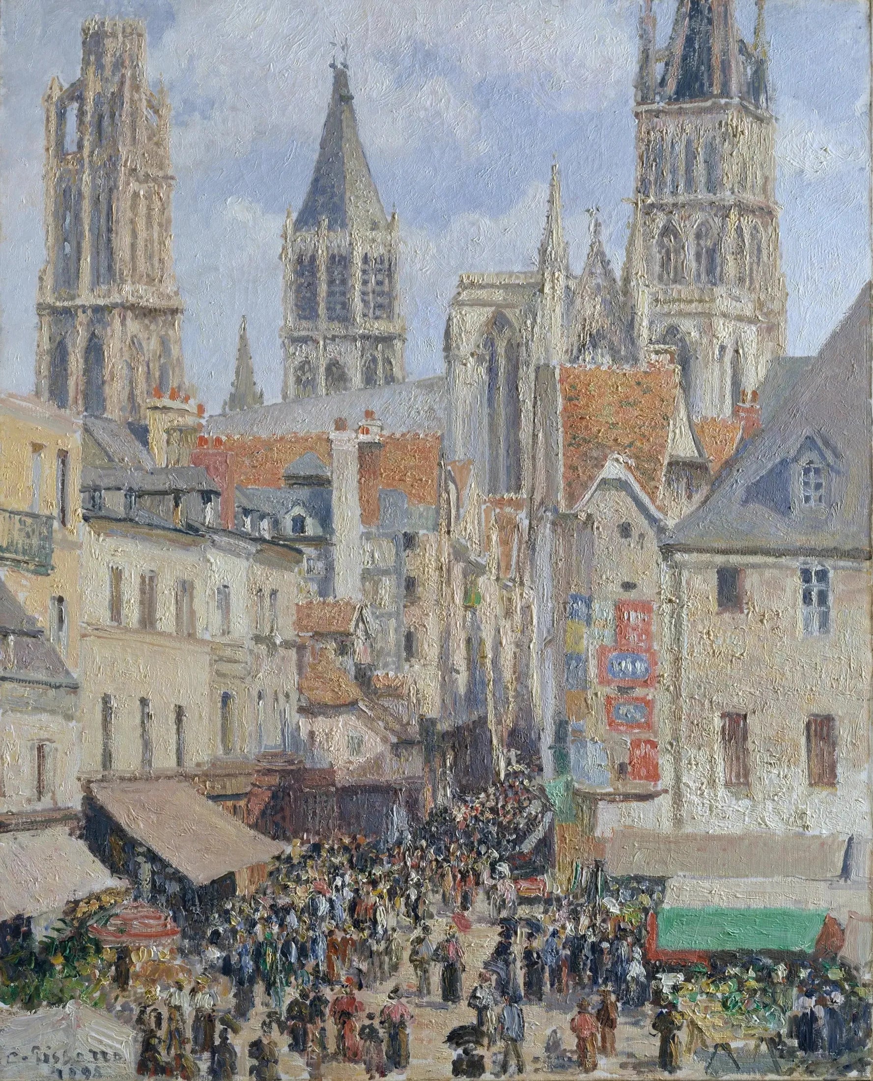Rue de l'Épicerie, Rouen - Camille Pissarro image 1 reproduction réalisée par Alpha Reproduction