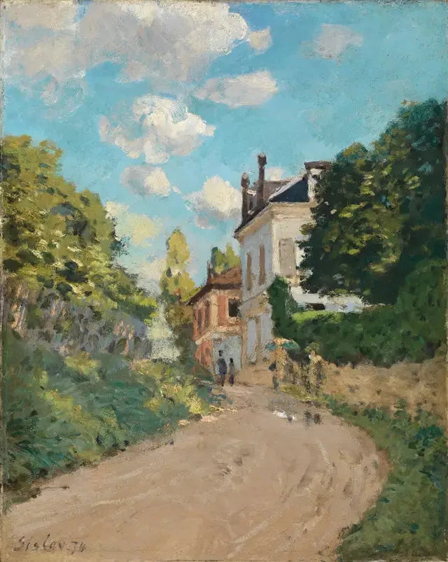 Rue de Montbuisson à Louveciennes - Alfred Sisley image 1 reproduction d’œuvre d’art à l’huile