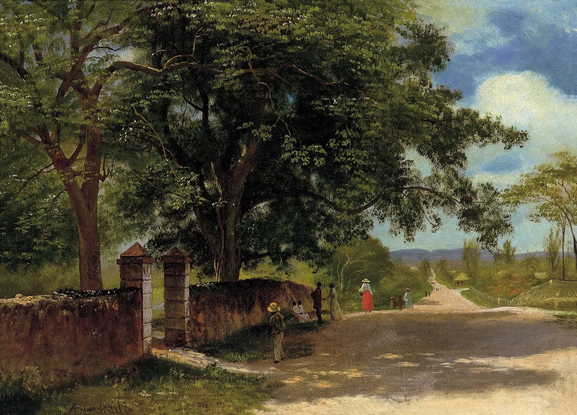 Rue de Nassau - Albert Bierstadt image 1 copie peinte à la main à l’huile