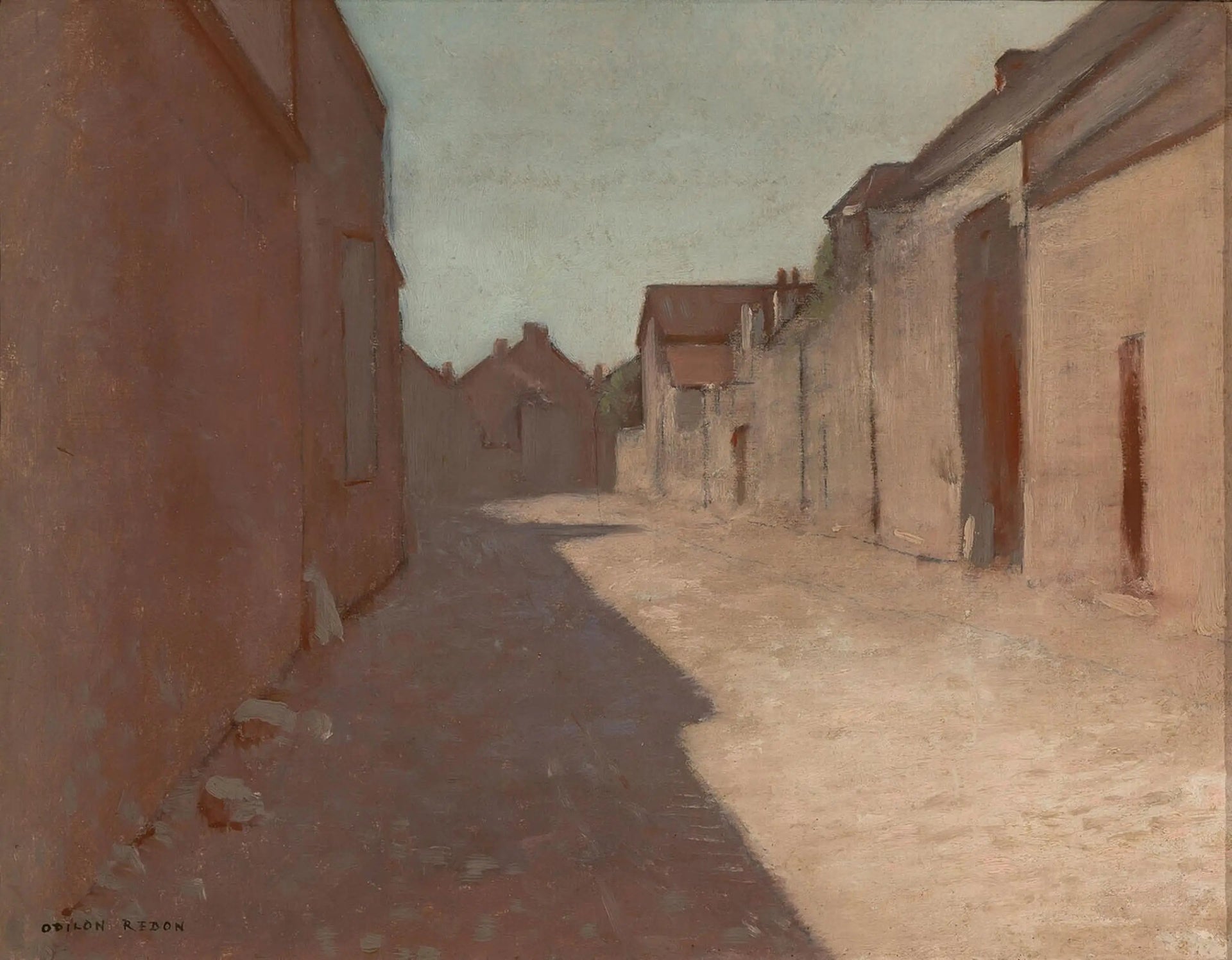 Rue de village - Odilon Redon image 1 reproduction de peinture à l’huile