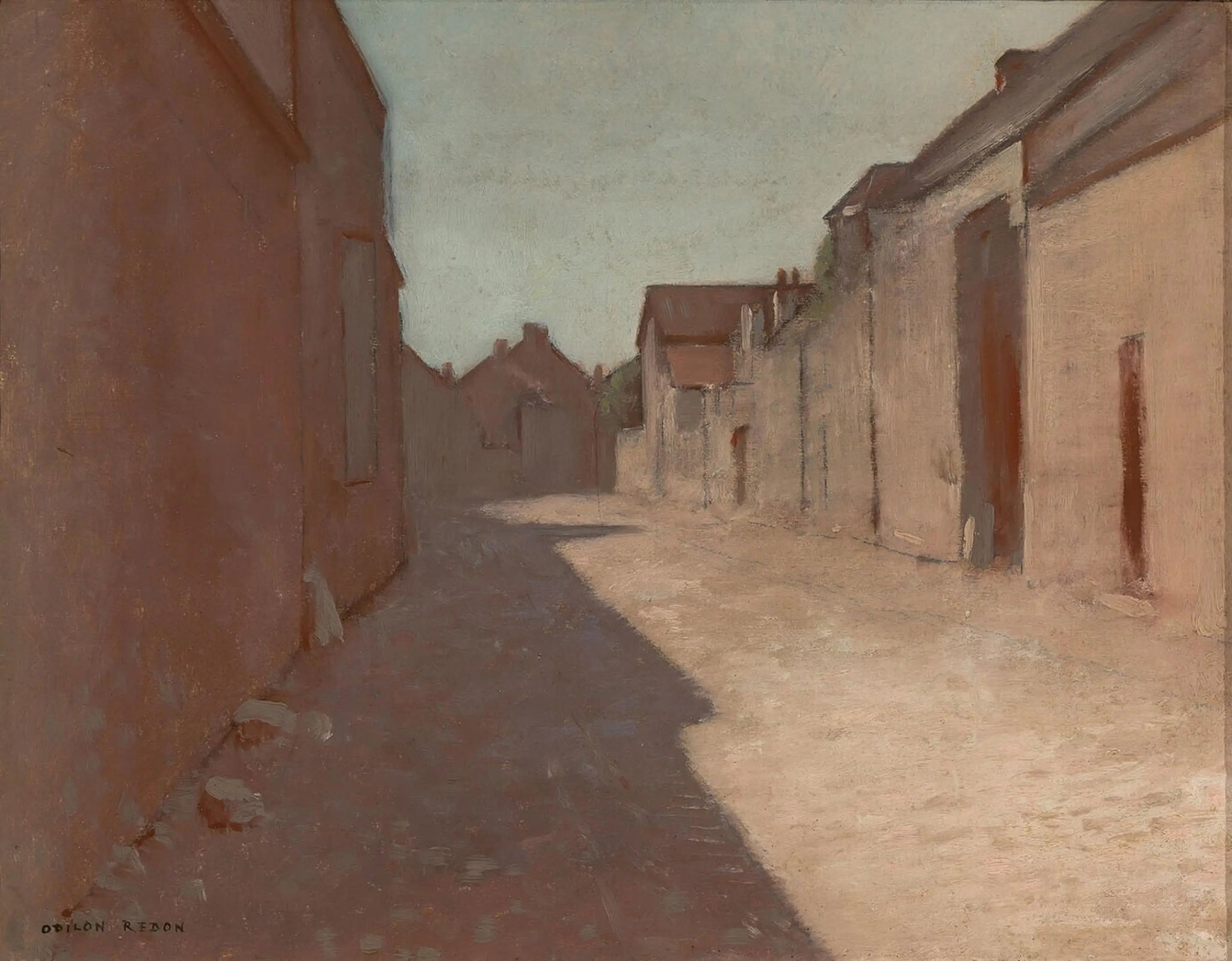 Rue de village - Odilon Redon image 1 reproduction de peinture à l’huile