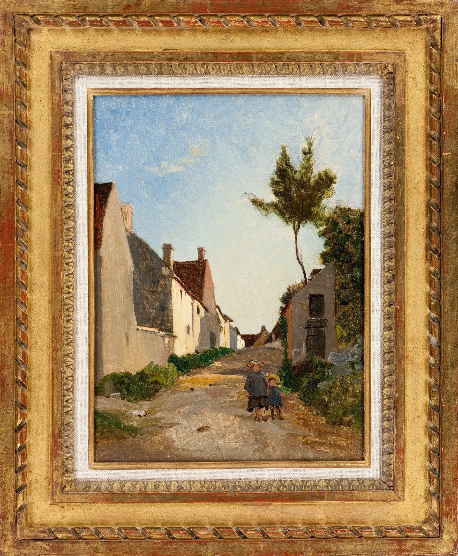 Rue du village, Chailly - Frédéric Bazille image 1 reproduction d’œuvre d’art à l’huile