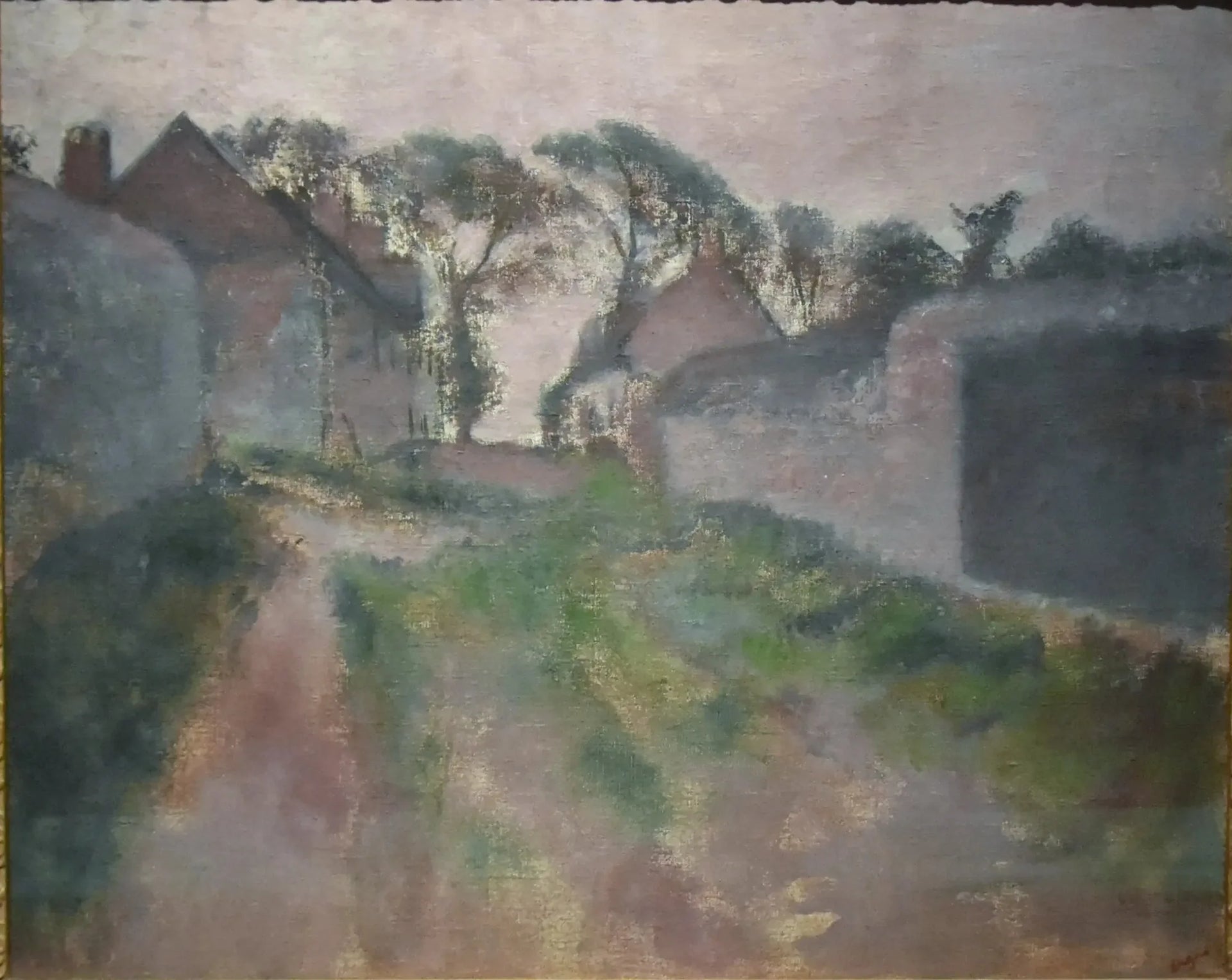 Rue du village. Saint-Valéry-sur-Somme - Edgar Degas image 1 copie peinte à la main à l’huile