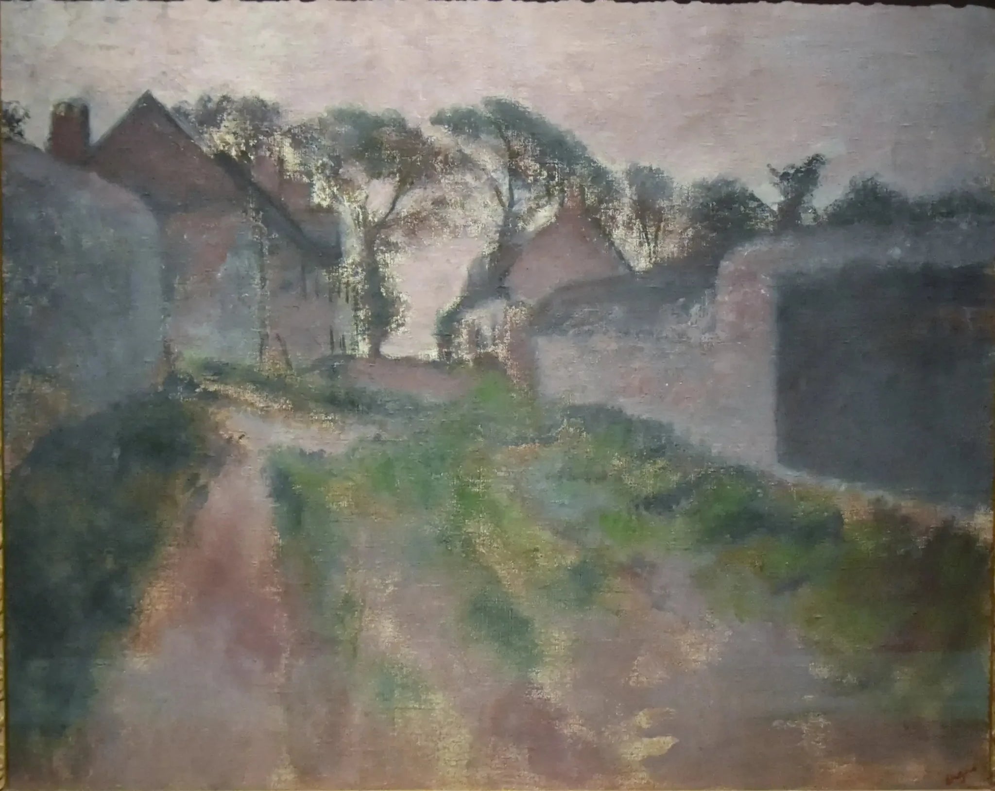 Rue du village. Saint-Valéry-sur-Somme - Edgar Degas image 1 copie peinte à la main à l’huile