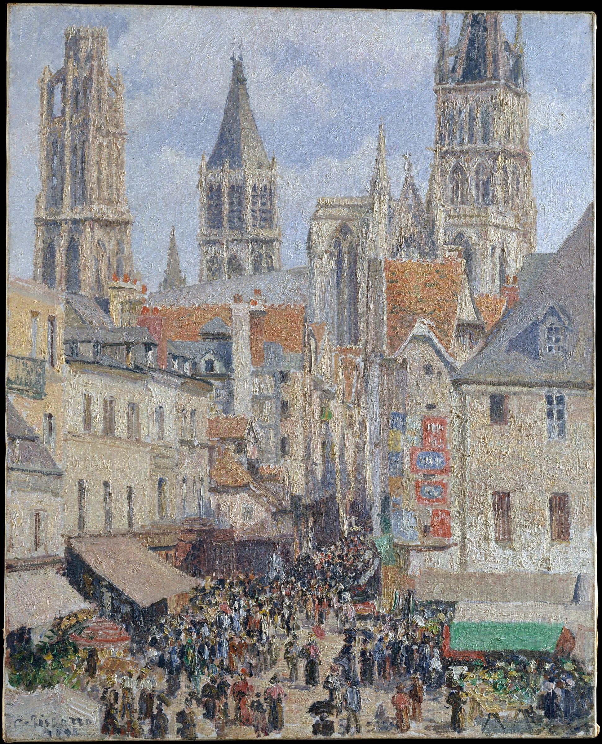Rue de l'Épicerie, Rouen (Effet de soleil) - Camille Pissarro