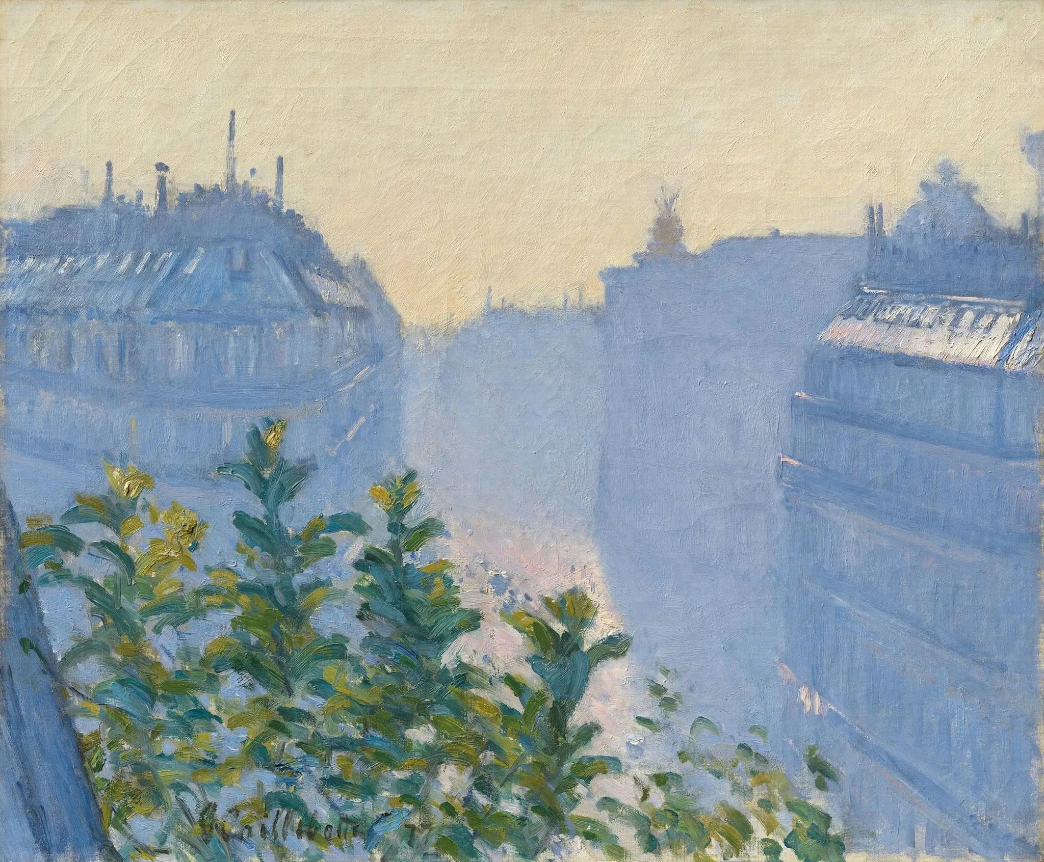 Rue Halévy, vue depuis un balcon - Gustave Caillebotte image 1 tableau peint à l’huile sur toile