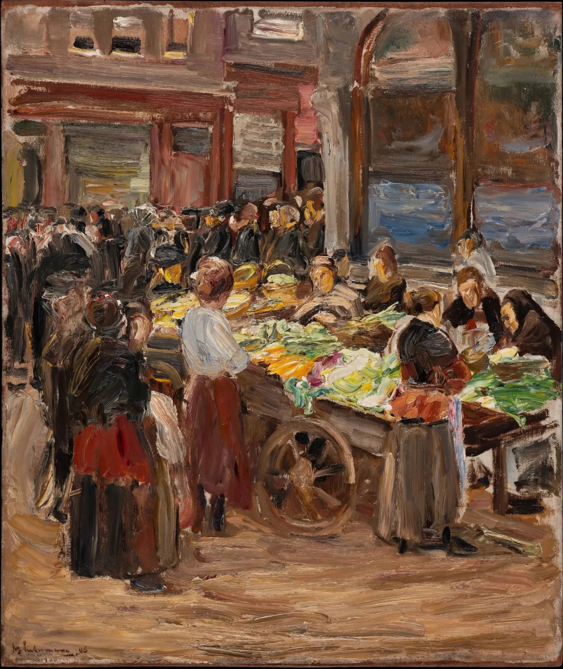 Rue juive d'Amsterdam - Max Liebermann image 1 copie de tableau peinte à la main