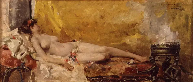 Ruhende Bacchantin - Joaquín Sorolla image 1 copie de tableau peinte à la main