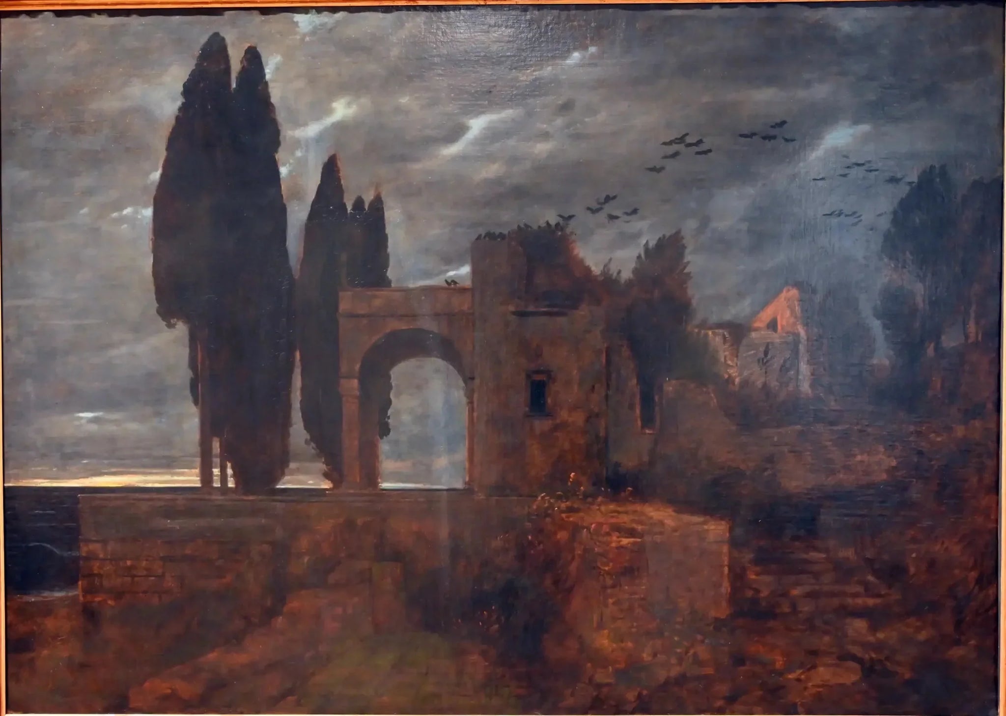 Ruine de Villa près de la mer - Arnold Böcklin image 1 reproduction d’œuvre d’art à l’huile