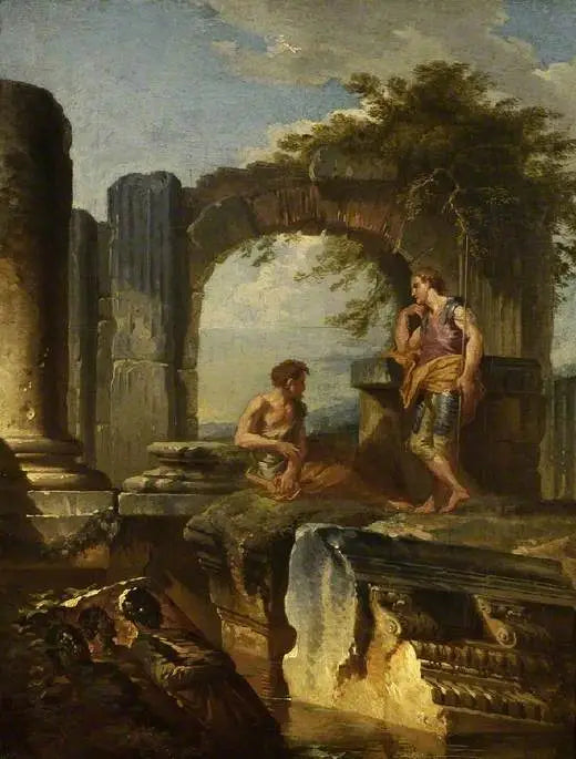 Ruines avec figures - Giovanni Paolo Panini image 1 tableau peint à l’huile sur toile