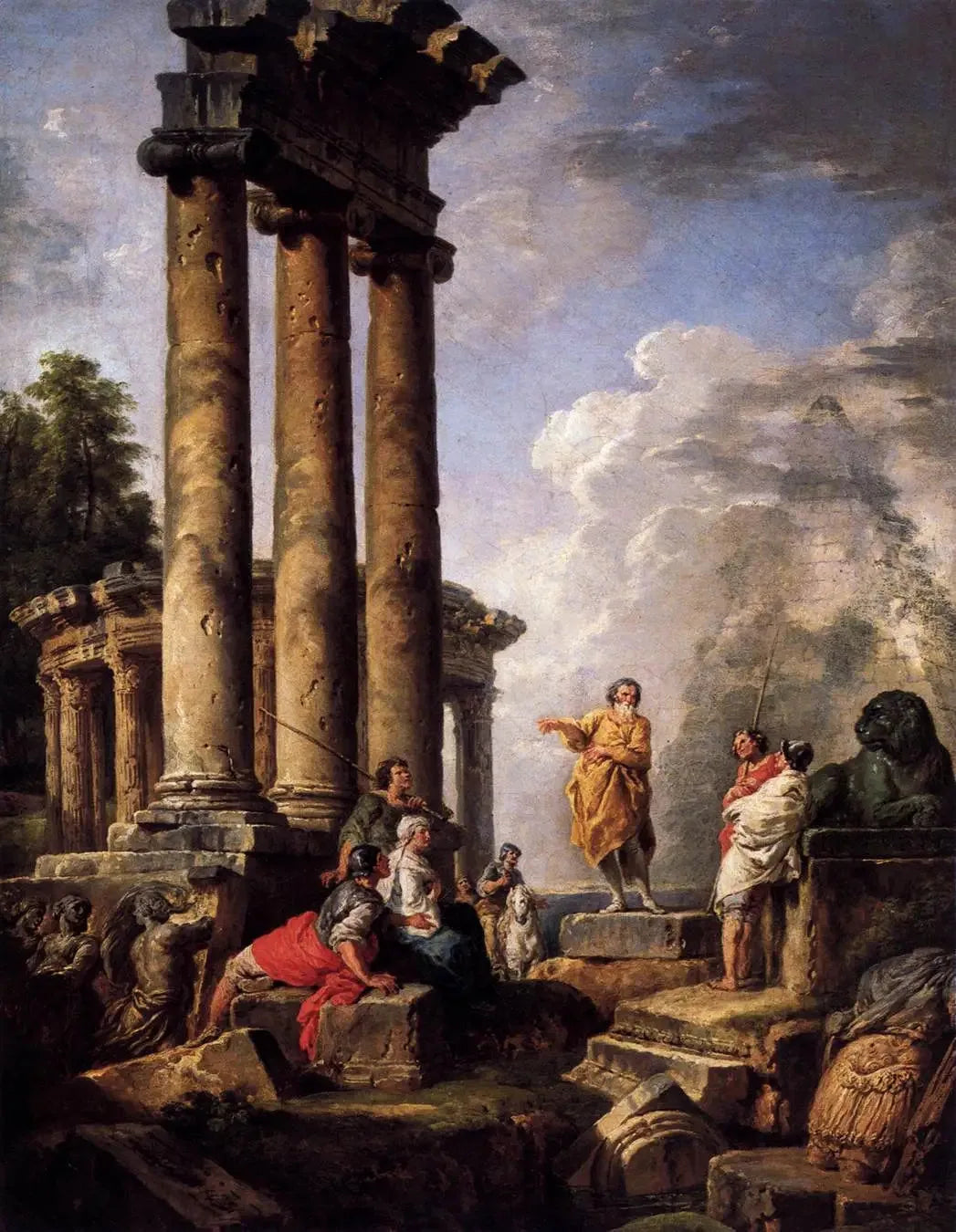Ruines avec Saint Paul prêchant - Giovanni Paolo Panini image 1 reproduction d’œuvre d’art à l’huile