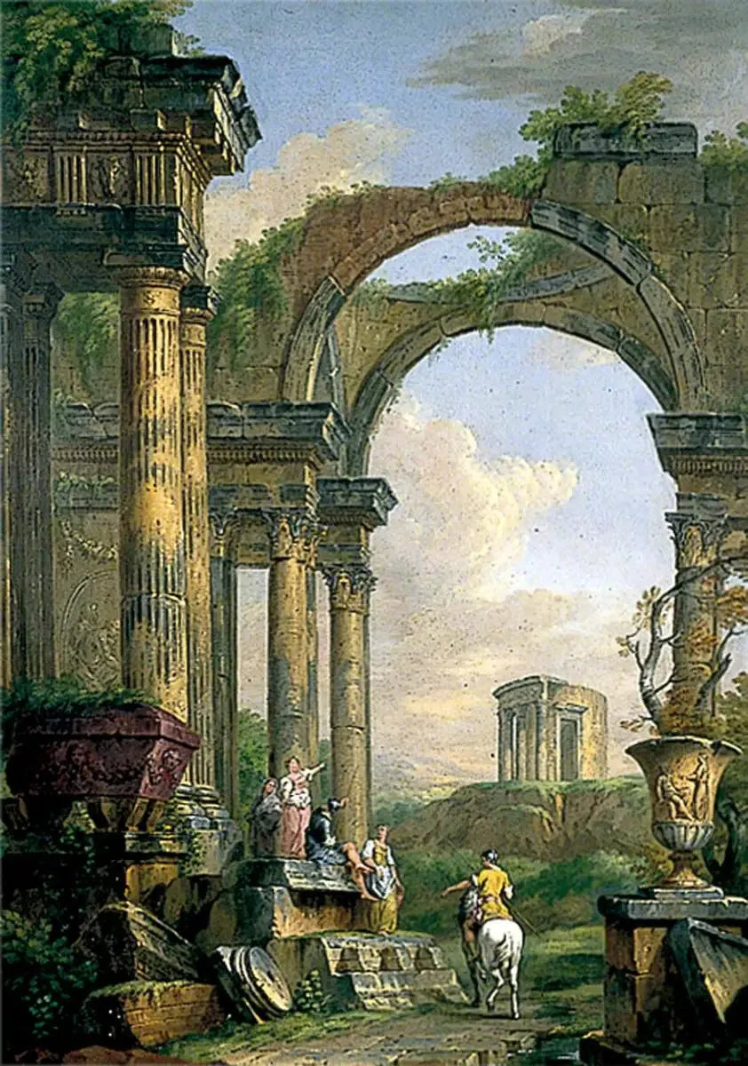 Ruines classiques - Giovanni Paolo Panini image 1 reproduction de peinture à l’huile