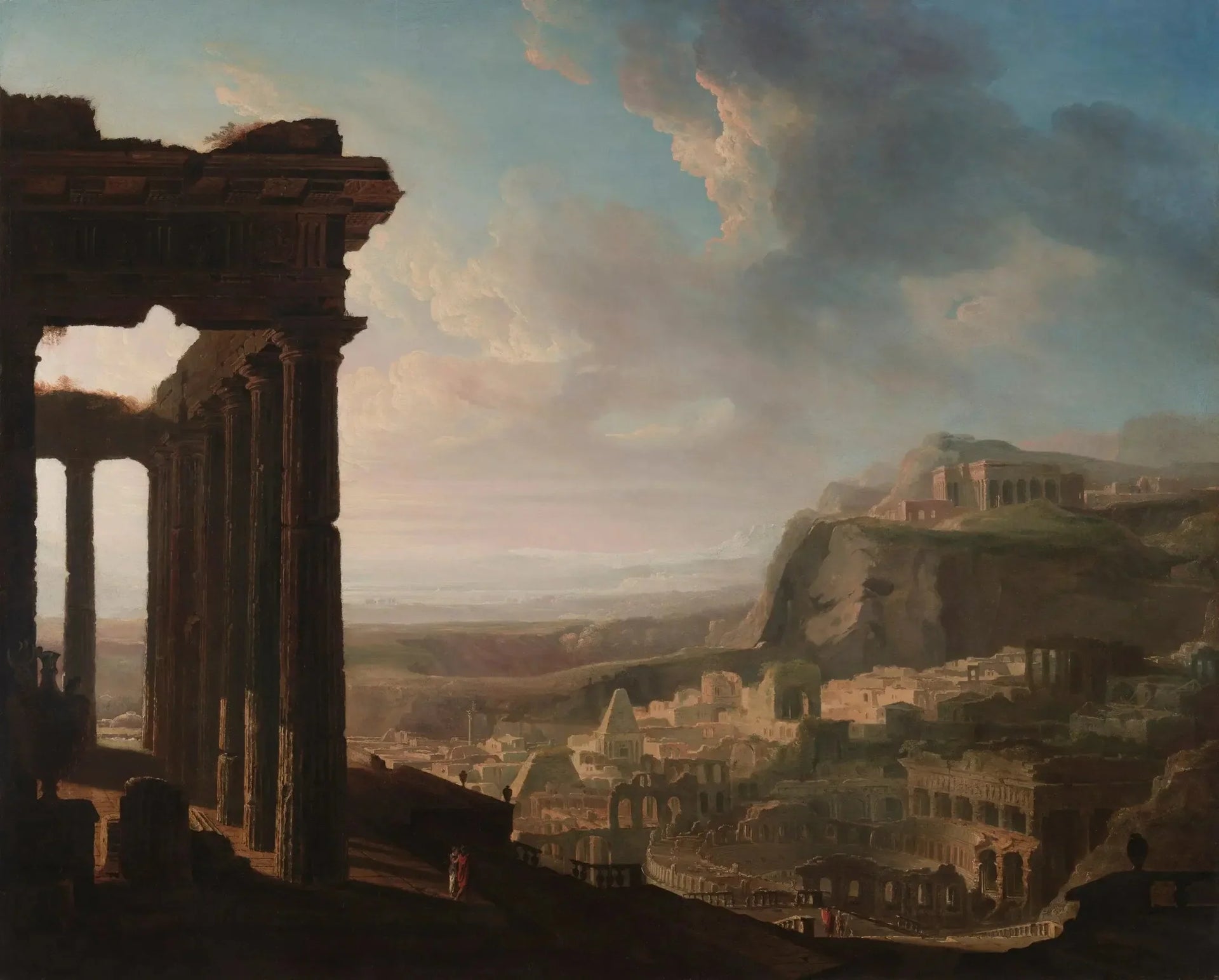 Ruines d'une ville antique - John Martin image 1 reproduction artisanale de tableau