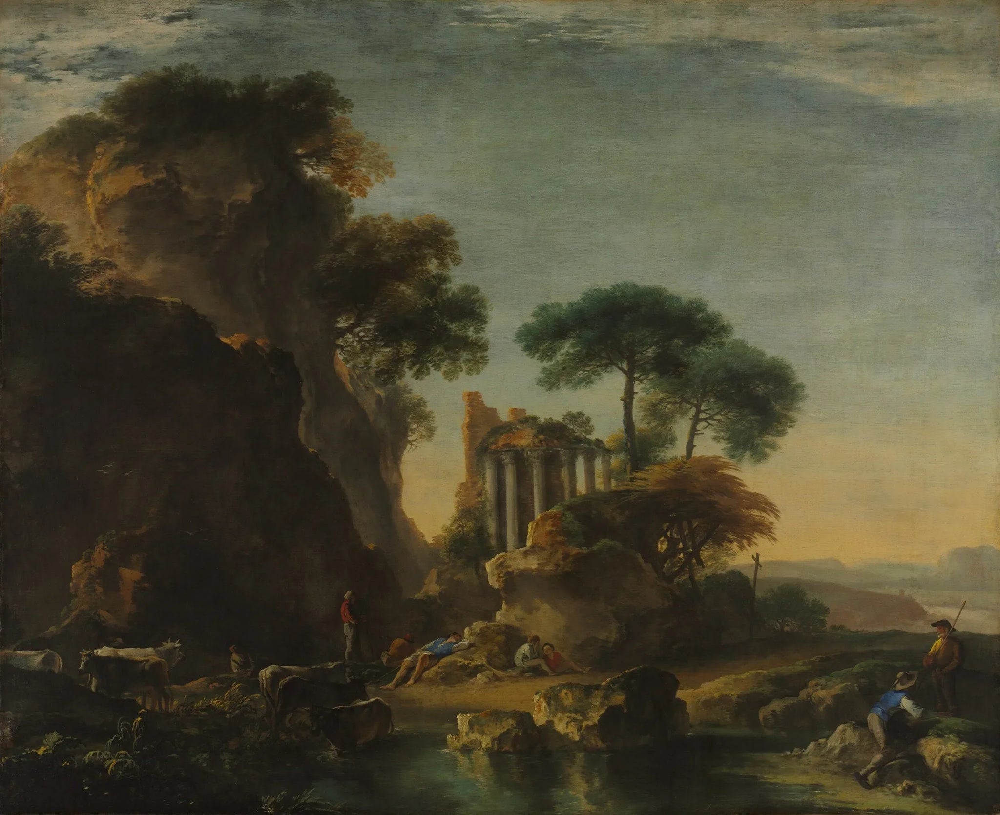 Ruines dans un paysage rocheux - Salvator Rosa image 1 reproduction réalisée par Alpha Reproduction